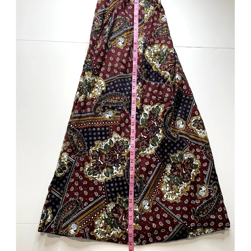 Vintage Chaus Womens Patchwork Maxi Skirt Size L Boho Dark Fairy Whimsigoth‎ 90s